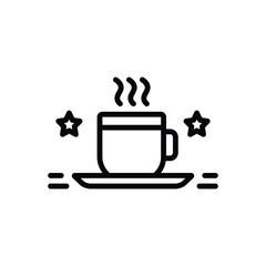 Black line icon for espresso