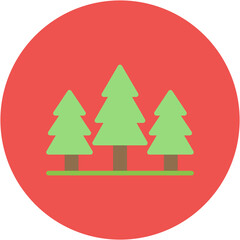 Obraz premium Forest icon vector image. Can be used for Geography.