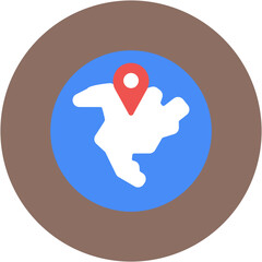 North America icon vector image. Can be used for Geography.