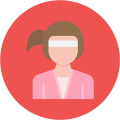 Athlete Female icon vector image. Can be used for Achievements.
