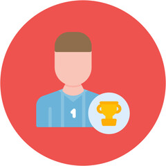 Champion Male icon vector image. Can be used for Achievements.