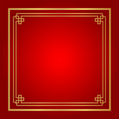 chinese certificate frame square, red background, certificate line frame, antique china border gold frame, chinese new year frame outline