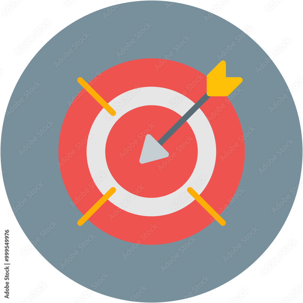 Poster Target icon vector image. Can be used for Achievements.