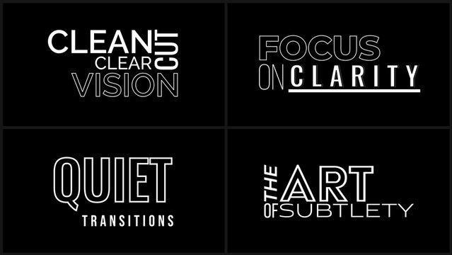 Modern Minimalist Typography Titles