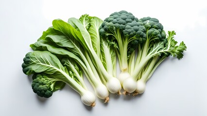 broccoli on a white background