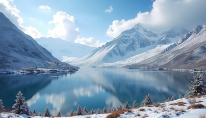 Fototapeta premium Serenity in the heart of the mountains