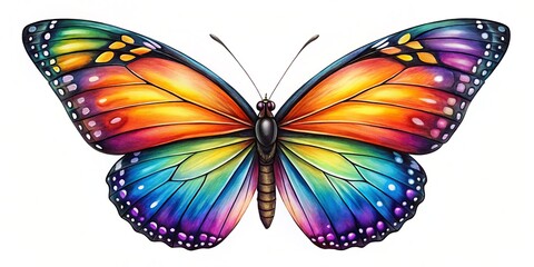 Begin by drawing a basic shape, create elegant wings, add imaginative patterns, and fill with bright colors.