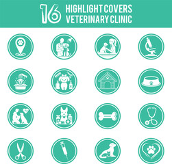 16 prominent covers for veterinary clinic or pet shop. Pet Business Arts