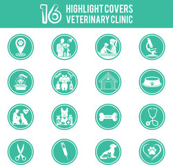 16 prominent covers for veterinary clinic or pet shop. Pet Business Arts