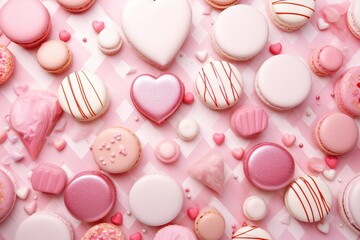 Fototapeta premium pink and white candy