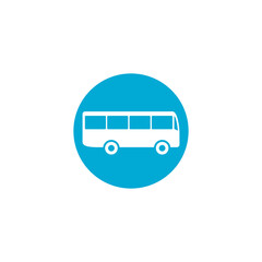 Bus circle icon isolated on transparent background