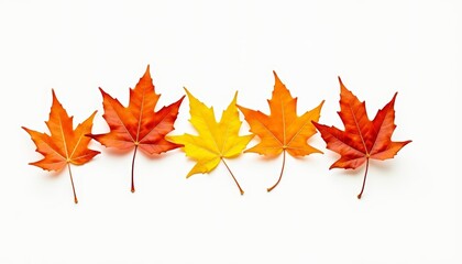 Fototapeta premium Autumns Palette A Collection of Fall Leaves