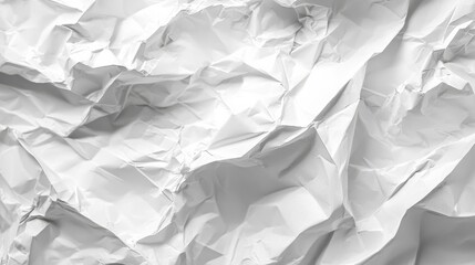 Obraz premium A texture of crumpled white paper with deep folds and creases, adding a tactile, imperfect element that evokes a sense of rawness and authenticity
