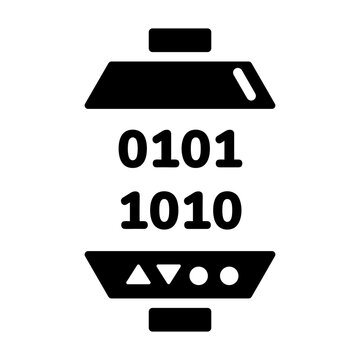 Data compression icon in filled style