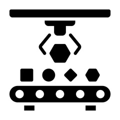 Random sampling icon in solid style