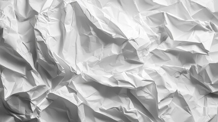Obraz premium A texture of crumpled white paper with deep folds and creases, adding a tactile, imperfect element that evokes a sense of rawness and authenticity