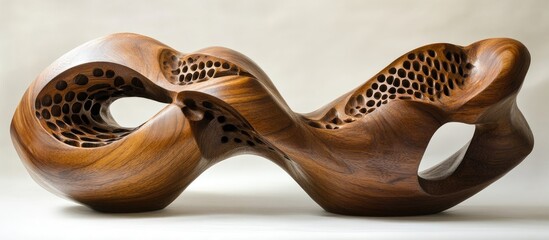 Obraz premium Abstract wooden sculpture with intricate and unusual design