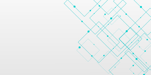 Abstract seamless pattern of randomly arranged past rectangle frames with soft on gray background. Vector abstract futuristic architecture concept with digital geometric connection lines. vector.