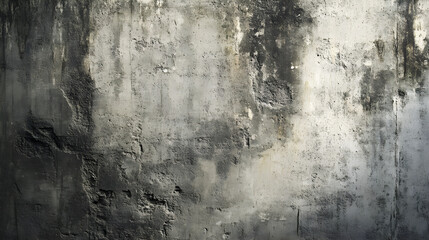 Fototapeta premium A grunge concrete wall background with rough textures and dark shadows