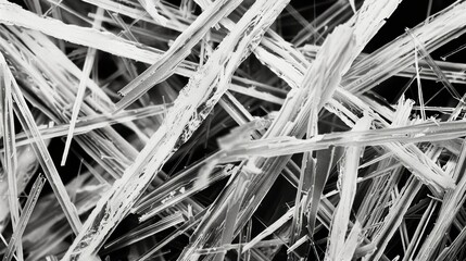 Highly Magnified Chrysotile Asbestos Fibers