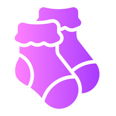 baby socks Gradient icon