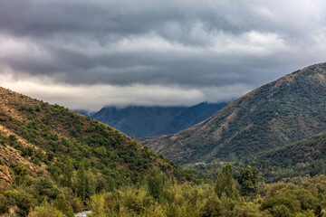 clouds over the mountains