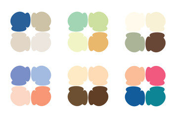 Abstract color palette Color swatches