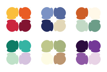 Abstract color palette Color swatches