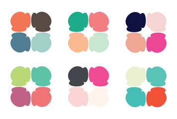 Abstract color palette Color swatches