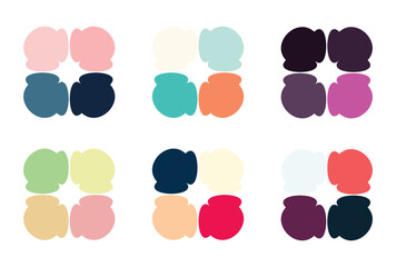 Abstract color palette Color swatches