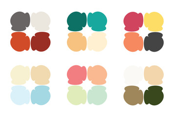 Abstract color palette Color swatches