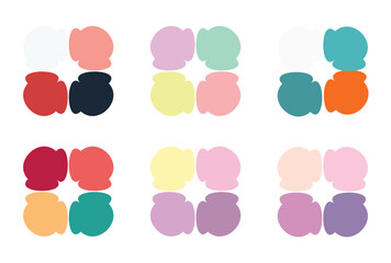 Abstract color palette Color swatches