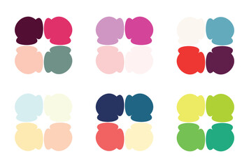 Abstract color palette Color swatches