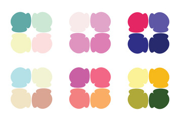 Abstract color palette Color swatches