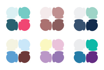 Abstract color palette Color swatches