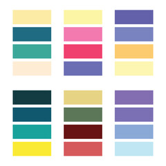 Abstract color palette Color swatches