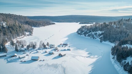 Frozen Lake Landscape