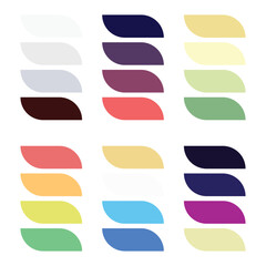 Abstract color palette Color swatches