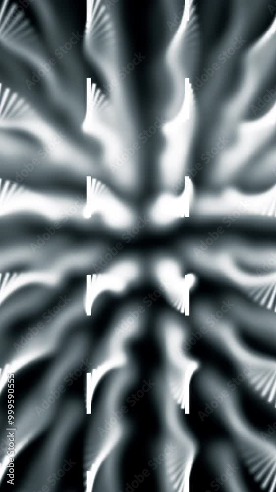 Aufkleber Background of lines extending into depth of black backdrop. Animation. Colored lines create 3D effect using different focus and distance to background depth