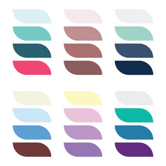Abstract color palette Color swatches
