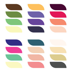 Abstract color palette Color swatches