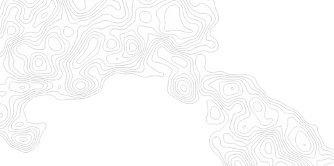 Lines map seamless topographic contour lines vector pattern. Geographic map and topographic contours map background. Vector illustration. White wave paper reliefs.