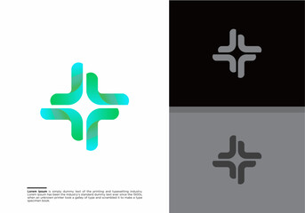 medical icon logo with cross symbol, Creative medical cross for healthcare company Logo Icon Premium Minimal emblem design template