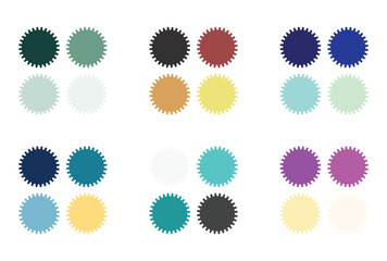 Abstract color palette Color swatches