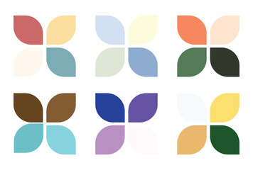 Abstract color palette Color swatches