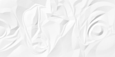 White crumpled paper background. old paper wrinkle texture pattern overlay. cardboard wrinkled high resolution arts craft and Seamless white crumpled paper.