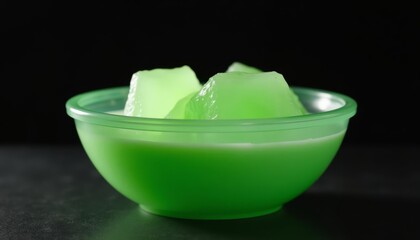  Refreshing lime ice cubes in a bowl