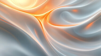 Fototapeta premium Aesthetic Background with Light Gray and Amber Tones, Enhanced by Soft Pastel Glows