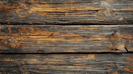 Fototapeta premium A worn, wooden texture with a distressed finish, highlighting the natural grain and imperfections that add character and a rustic feel