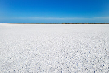 A Dry Salt Lake at the Greek island of Lemnos in the northern Aegean Sea.